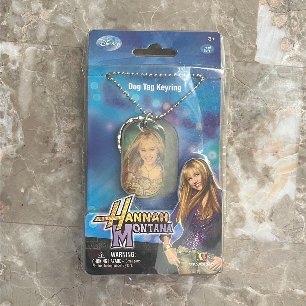 Disney Hannah Montana necklace Dog Tag Keyring
